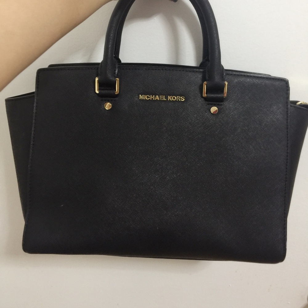 Selma Medium Saffiano Leather Satchel